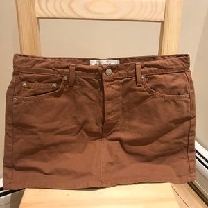 Reformation Becca Skirt in Nutmeg